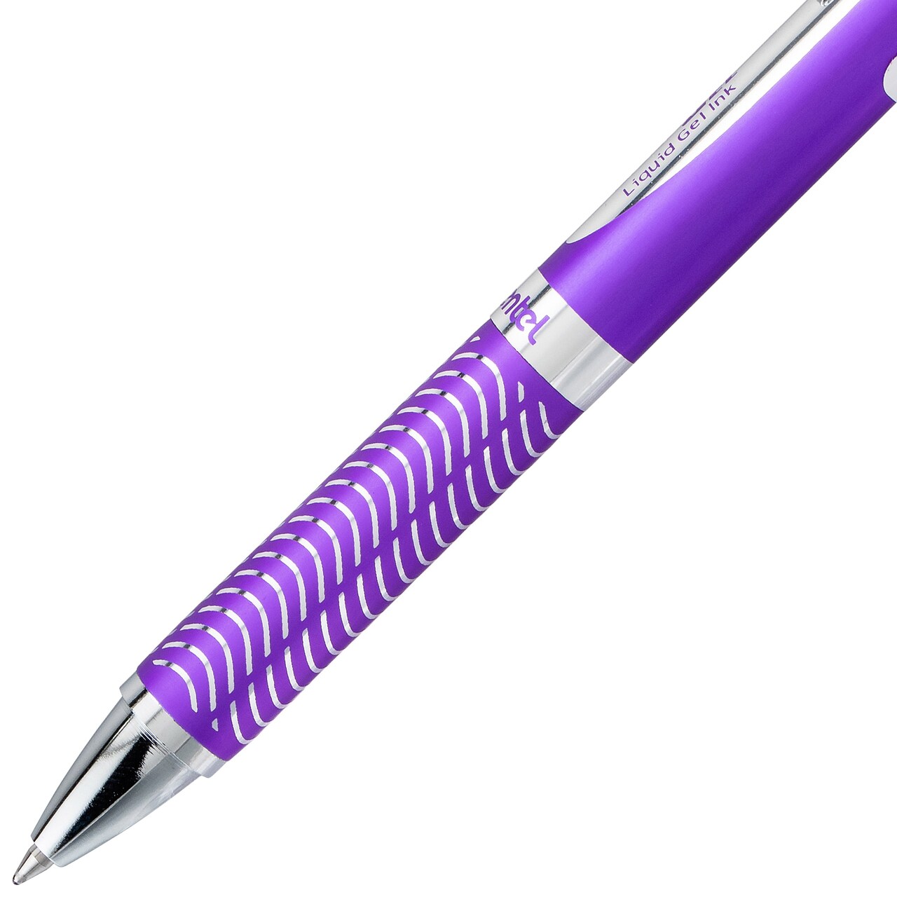 Pentel EnerGel Alloy Retractable Liquid Gel Pen .7mm 1/Pkg-Violet Barrel W/Black Ink